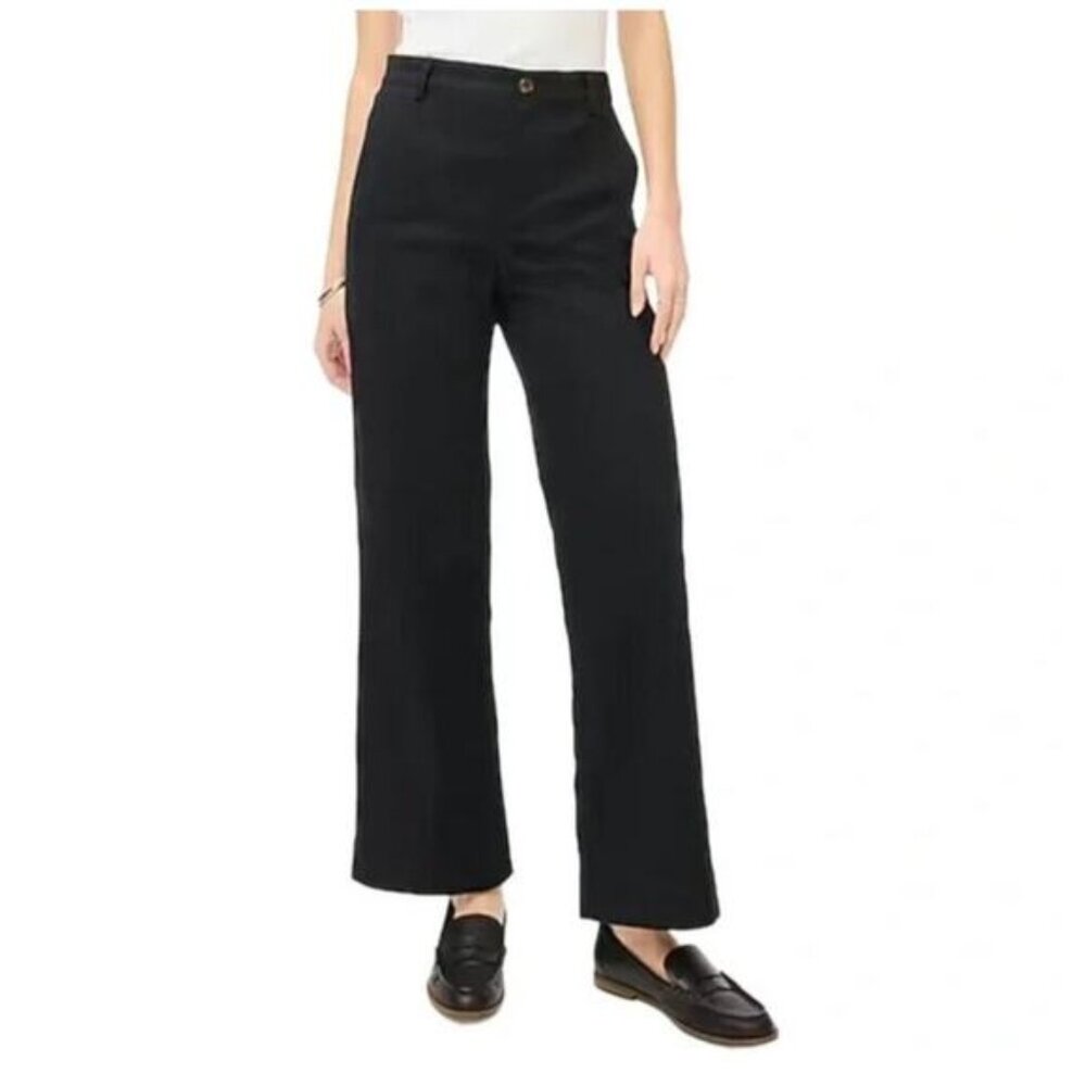 Black Size 12 J. Crew Factory Tall Wide Leg Chino Pants